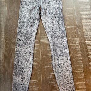Lululemon Wunder Under Leggings Antiqued Alpine White Gray Black 28” Size 4